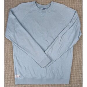 johnnie-O Freeman Crewneck Sweatshirt Faded Slate Blue V-Stitch Men Size Large